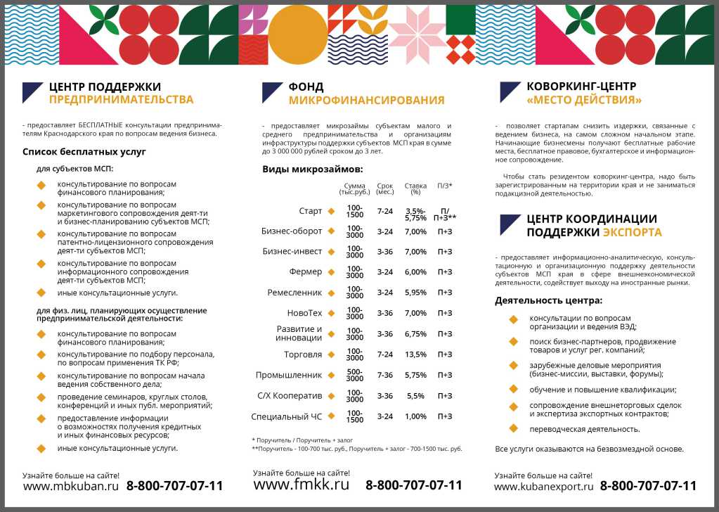 Буклет Евро А4 Господдержка МСП 2 01.24.09.2018