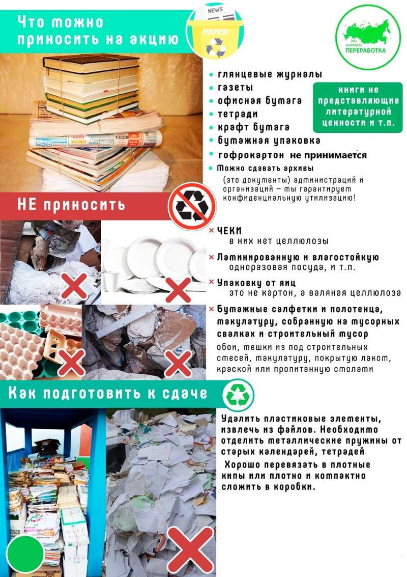 Памятка по сбору макулатуры 1